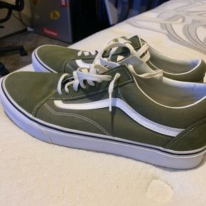 Vans olive green shoes